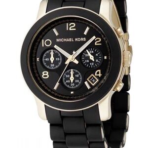 Micheal Kors black and gold watch women